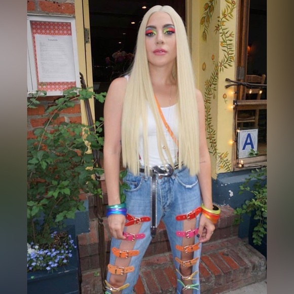 NWT The M.A.P. Most Attractive People Rainbow Buckle Jeans size 17 1X Lady Gaga - Picture 12 of 12